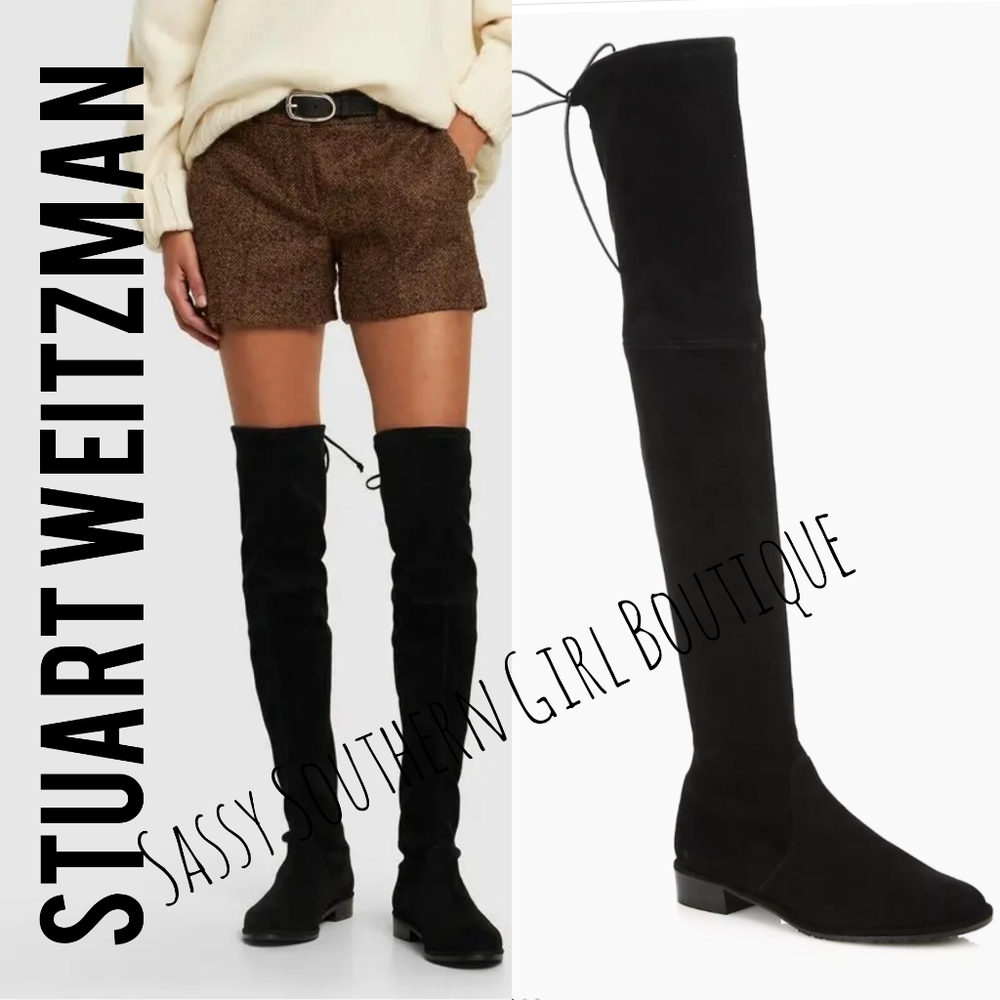 🆕⭐ STUART WEITZMAN Lowlands black suede boots